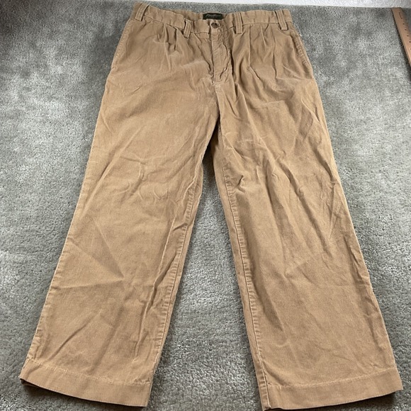 Eddie Bauer Classic Fit Corduroy Pants Mens 36x30 Beige Cotton Casual - Picture 2 of 5